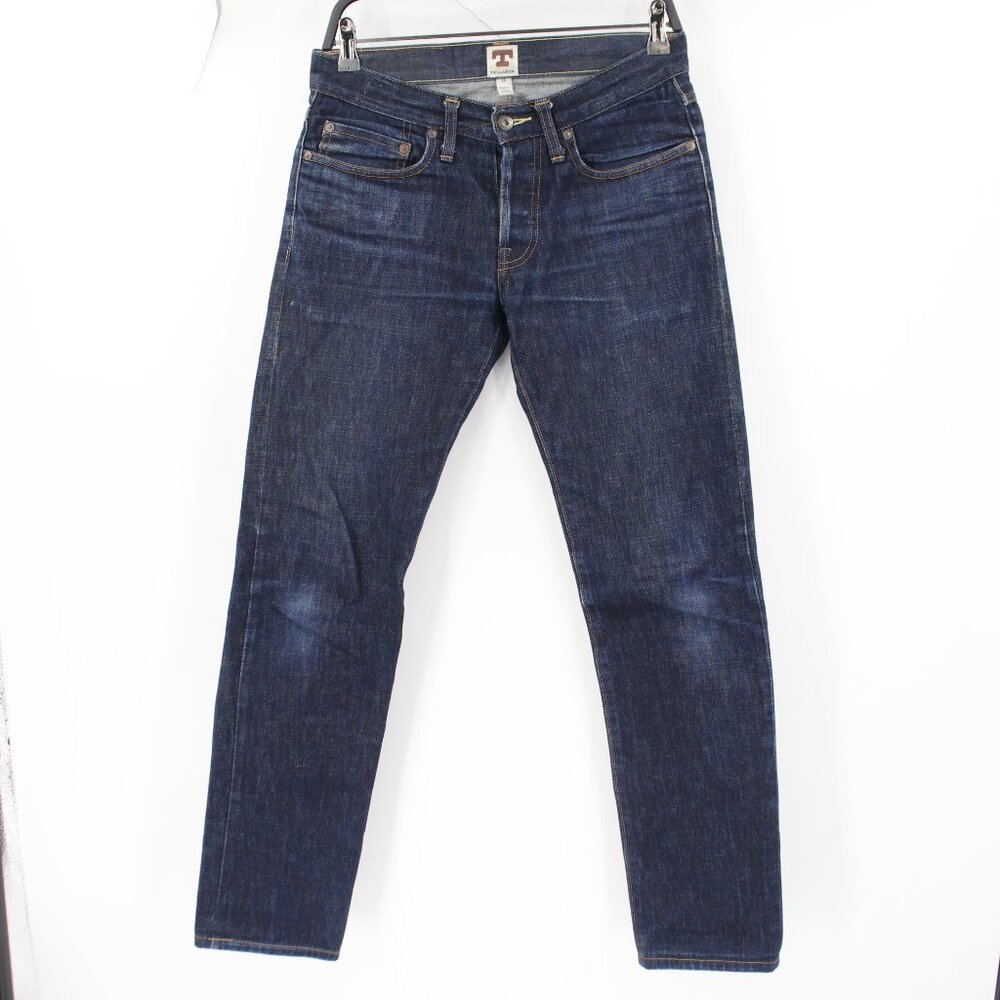 Tellason Jeans Mens 28 L31 white oak Selvedge Denim Ladbroke Grove Slim Tapered